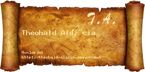 Theobald Alícia névjegykártya